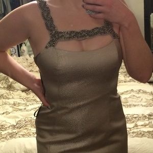 New Laundry cocktail gold jeweled dress 10
